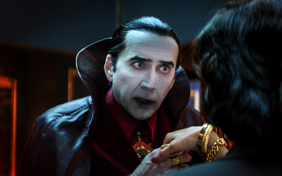 Nicolas Cage stars as Dracula in “Renfield.” 