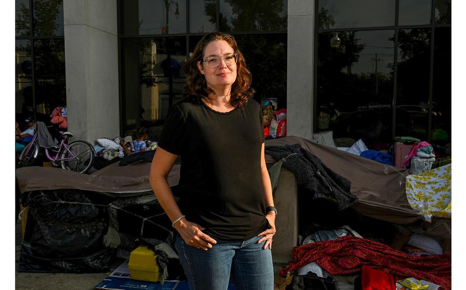 Annie Gomberg, the lead organizer for volunteers at one of Chicago's police stations.