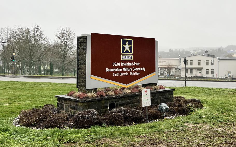 An American soldier was shot by a security guard at the gate to Smith Barracks in Baumholder, Germany, early on June 25, 2023. The 23-year-old soldier attacked two guards at the main entrance of the barracks following an argument early Sunday morning, German authorities said as part of their preliminary findings. 