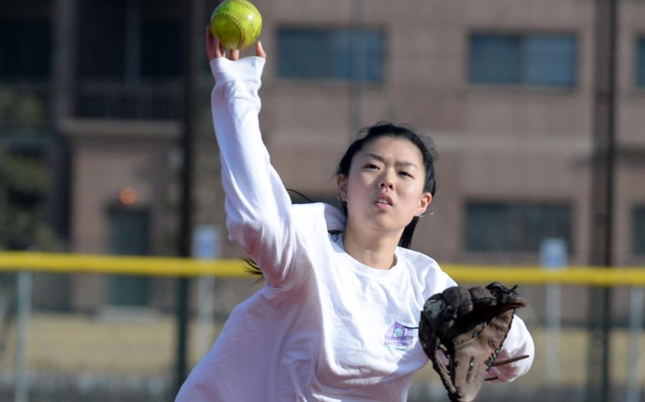 Infielder Reyna Peterman is part of a Humphreys softball team that is senior heavy.