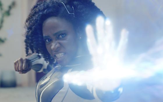 Teyonah Parris plays Captain Monica Rambeau in “The Marvels.”