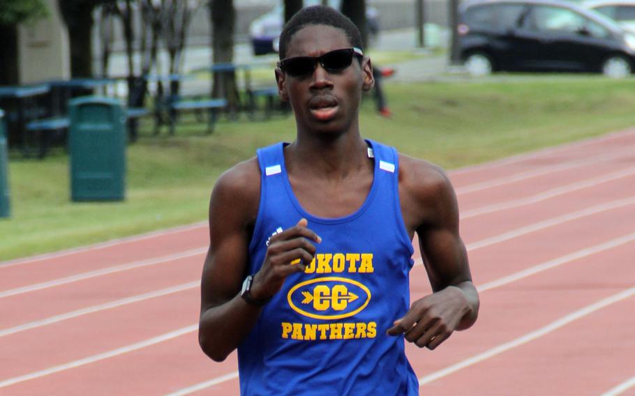 Yokota’s Macarius Bryant won the Far East virtual cross country meet boys Division II title in 17 minutes, 35.5 seconds.