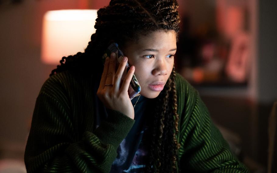Storm Reid stars in the mystery “Missing,” now playing at select on-base theaters.