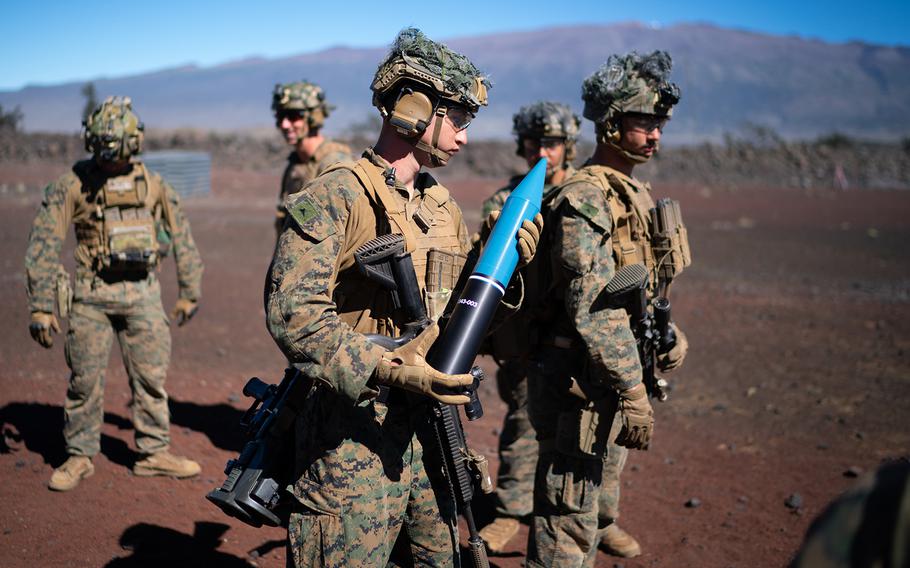 Marines train on the Ares Company’s Multi-Purpose Anti-Armor Anti-Personnel Weapons System range.