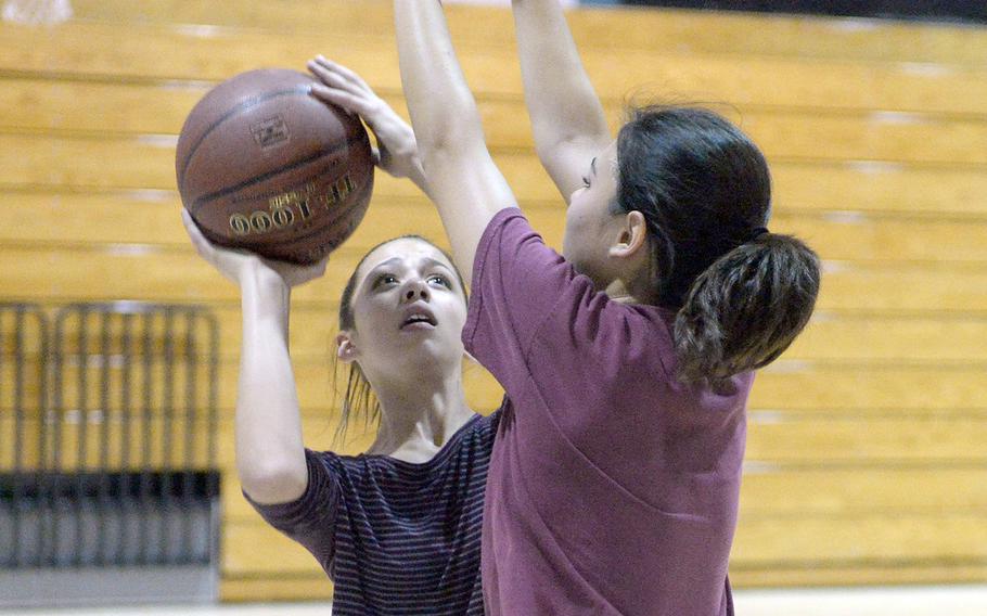 Trinity Harvey, Hannah Clites and Daegu's girls basketball team will play in the Korean-American Interscholastic Activities Conference's second-tier Red Division, which athletics director Blake Sims says will allow the Warriors to be "much more competitive against schools our size."