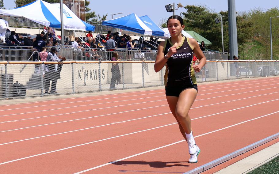 Cassandra Jarzabek runs.