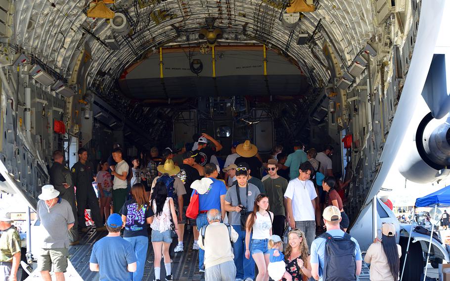 A C-17 Globemaster III on static display