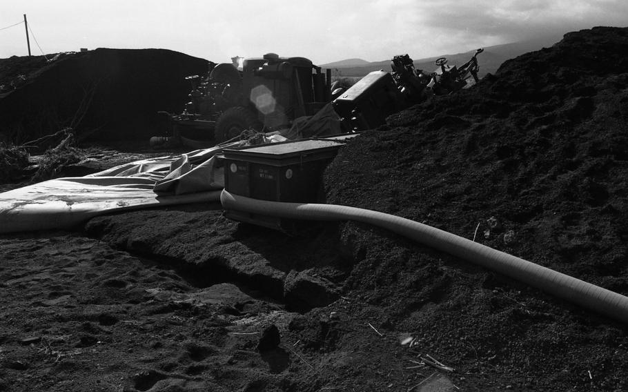 A damaged fuel bladder.