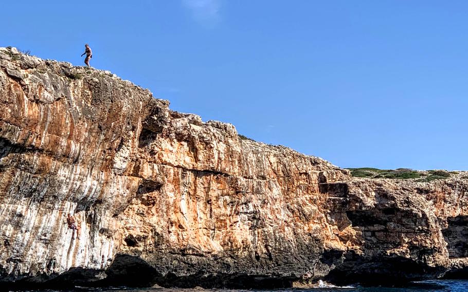 Limestone cliffs line part of the coastline of Mallorca, Spain’s largest island.