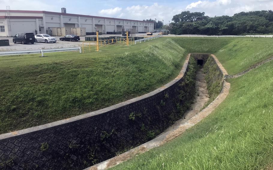 The body of Marine Pfc. Ronald Valentin was found inside this drainage ditch in a remote corner of Camp Hansen, Okinawa, Sept. 6, 2018, six days after he went missing. 