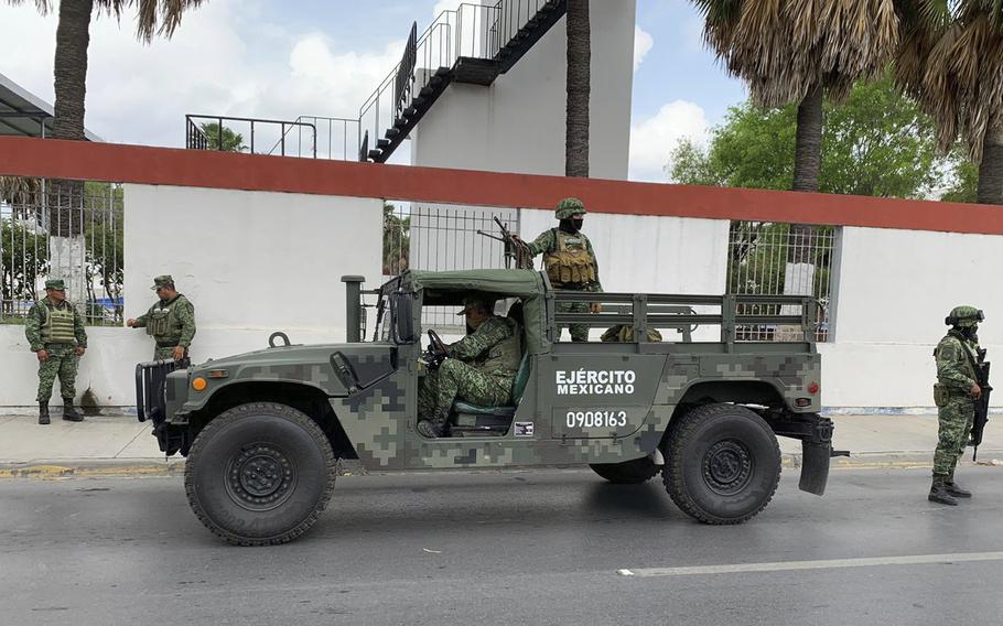 Mexican army soldiers prepare a search mission for four U.S. citizens kidnapped by gunmen at Matamoros, Mexico, Monday, March 6, 2023. Mexican President Andres Manuel Lopez Obrador said the four Americans were going to buy medicine and were caught in the crossfire between two armed groups after they had entered Matamoros, across from Brownsville, Texas, on Friday. 
