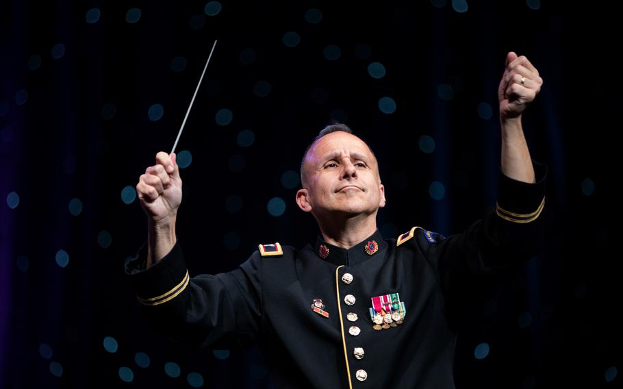 Col. Jim Keene, commander of the U.S. Army Field Band. The band, based at Fort Meade, Md., is marking its 75th anniversary this year. 