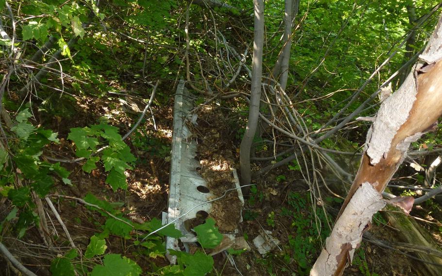 Wreckage at the site of the 1962 crash of the Air Force KC-135 Mourn 79, on Mount Kit Carson, Wash.