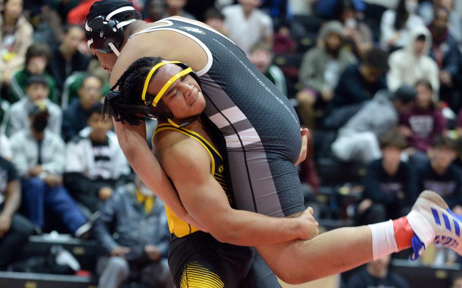 Jeremiah Drummer went unbeaten and repeated as a Far East wrestling tournament weight-class champion, but helping cautre the dual-meet tournament title gave him and Kadena an extra-special lift.