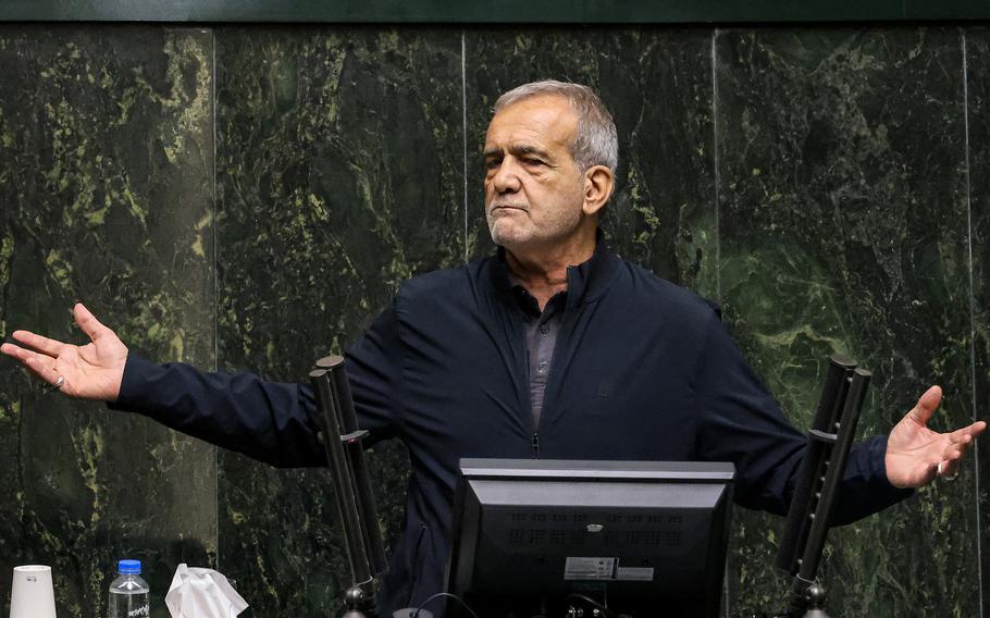 The Iranian president speaking.