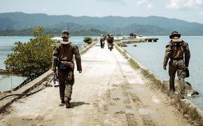 Members of the 15th Marine Expeditionary Unit walk down a pier during the Archipelagic Costal Defense exercise at San Vicente in Palawan, Philippines, May 18, 2024. 