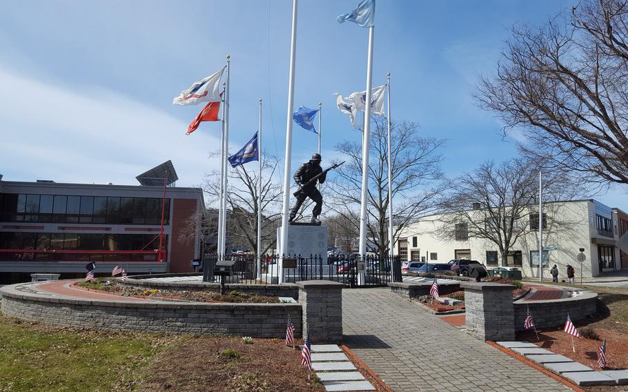 The Korean War Memorial in GAR Park, Haverhill, Mass.