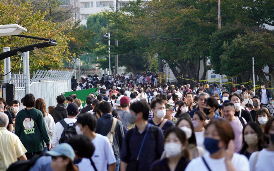 More than 50,000 people poured into Yokosuka Naval Base, Japan, to celebrate the 44th Friendship Day festival, Sunday, Oct. 16, 2022. 