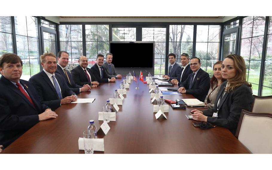 Ambassador Mehmet Kemal Bozay, Turkey’s Deputy Minister of Foreign Affairs and Director for EU Affairs, hosted a delegation from the energy, trade, financial services, and budget committees of the US House of Representatives on March 29, 2024. 