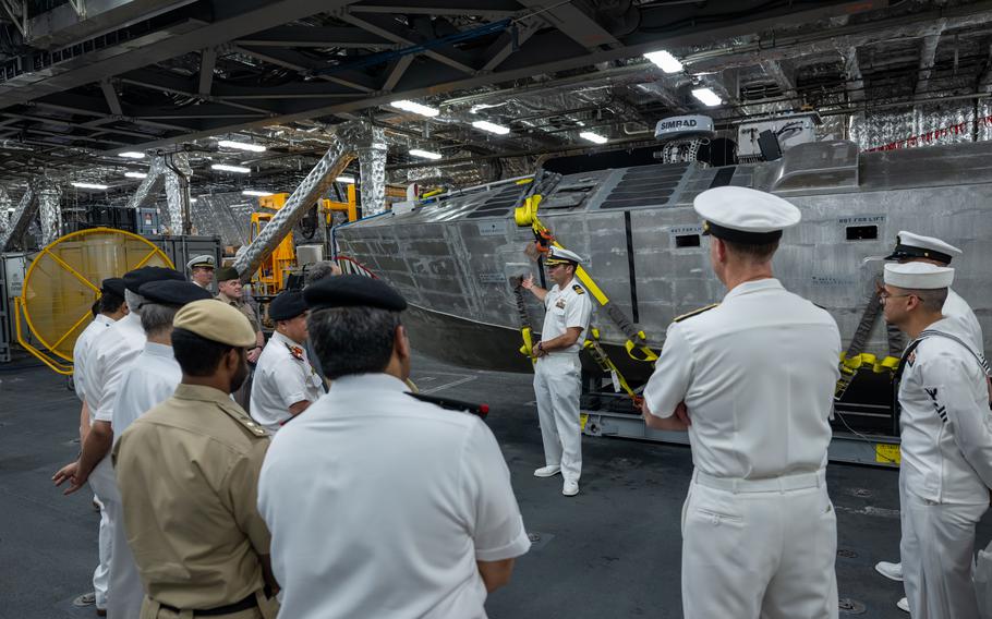 Cmdr. Bill Golden gives a tour 