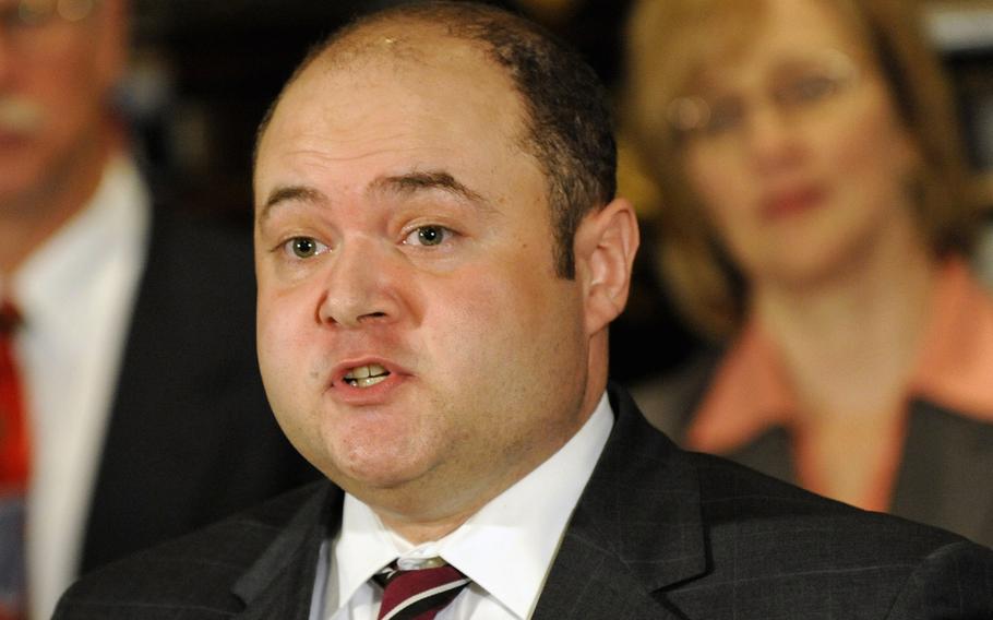 Then-Minnesota Supreme Court Associate Justice David Stras speaks in St. Paul, Minn., May 13, 2010. A divided federal appeals court on Monday, Nov. 20, 2023, ruled that private individuals and groups such as the NAACP do not have the ability to sue under a key section of the federal Voting Rights Act. “When those details are missing, it is not our place to fill in the gaps, except when ‘text and structure’ require it,” U.S. Circuit Judge David R. Stras wrote for the majority in an opinion joined by Judge Raymond W. Gruender.