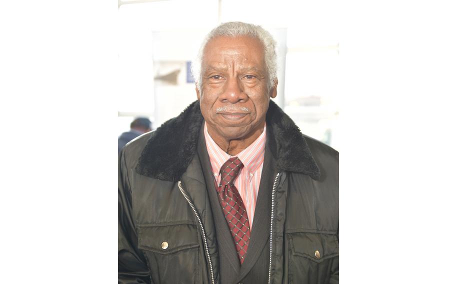 Ronal Bassham at the groundbreaking for the Buffalo monument in 2018. He was in the Air Force for 22 years. 