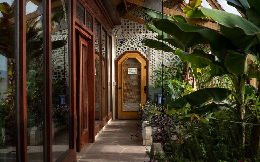 The interior of an Earthship is seen in Taos, N.M., on December 8, 2021. 
