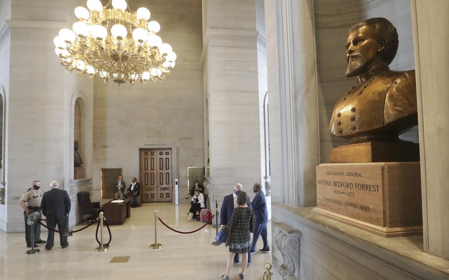 A required 4-month waiting period for the removal of a Nathan Bedford Forrest bust from the Tennessee Capitol building expired on July 9, but if and when it will be removed is still uncertain, the Chattanooga Times Free Press reported. Top Republican lawmakers say the removal request should have gone through the State Building Commission but didn't.