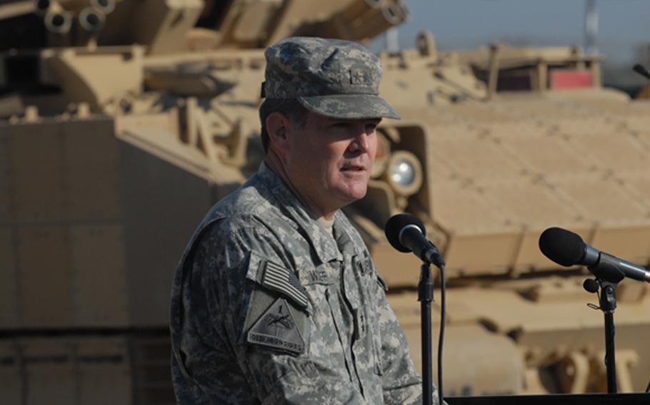 Terry Wolff seen here in Iraq in December 2010. At the time, he was an Army major general. Wolff, now a retired three-star lieutenant general, was appointed Thursday, April 21, 2022, to the National Security Council to manage military shipments to Ukraine as the embattled country braces for a new Russian offensive, the White House said.