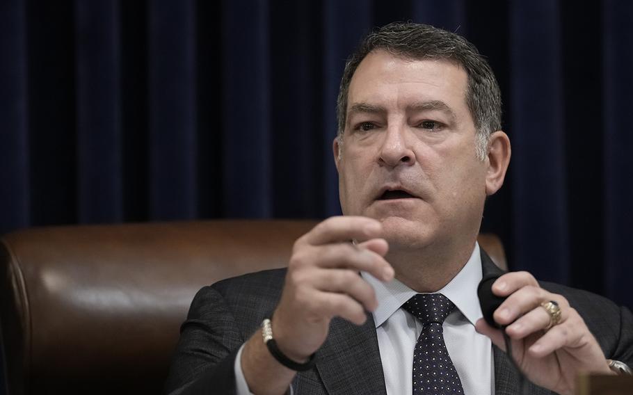 House Homeland Security Committee Chairman Rep. Mark Green, R-Tenn., speaks during a hearing on Capitol Hill in Washington, DC., on Feb. 28, 2023.