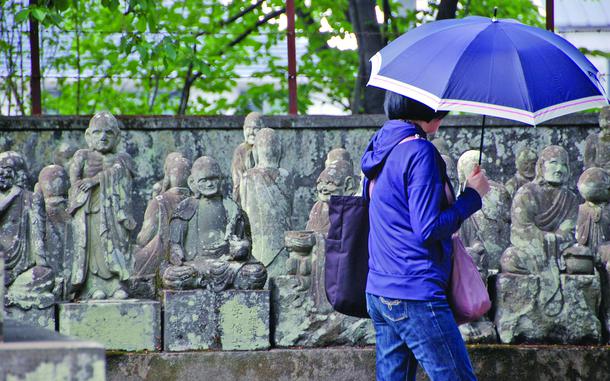 Hed: A divine moment, 2019

Kawagoe, Japan, May 18, 2029: A visitor moves through a garden of 540 stone statues of Buddha's disciples at the Kitain temple in Kawagoe, Japan. The statues all date from the Edo period (1603 - 1867) and were commissioned from various artists. 

The temple is over 1,200 years old and still holds great significance for the faithful. Jie Daishi, one of the head priests enshrined here. was believed to have magical powers to ward off evil. Worshippers visit the temple to pray for protection. 

Stationed in Japan and looking for more travel ideas? Check out our Japan Community site!
https://japan.stripes.com/

META TAGS: Japan; travel; religion; Buddhism; 