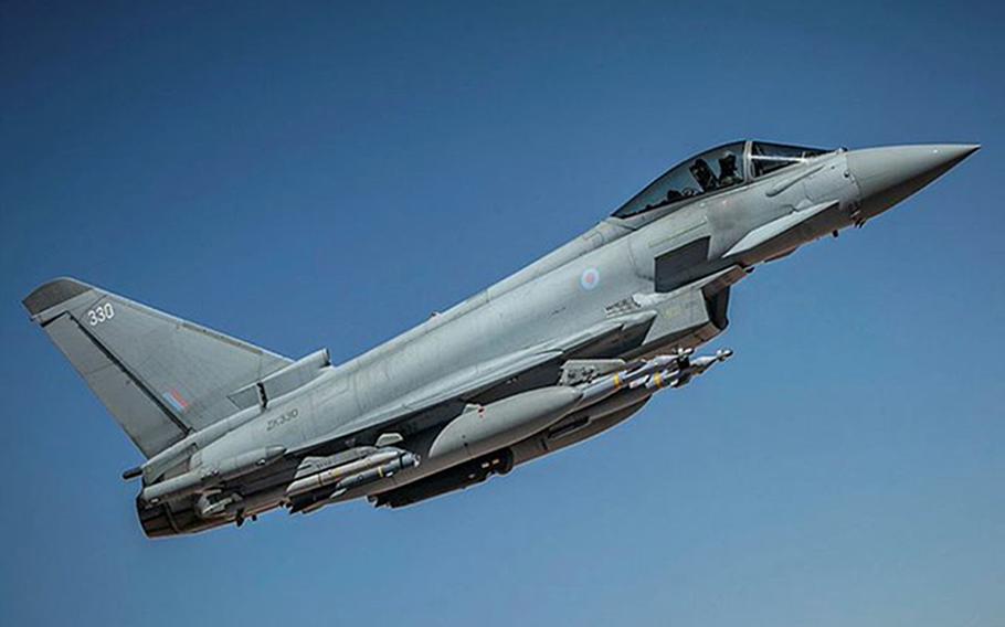 A British Royal Air Force Typhoon shot down a small hostile drone in Syria on Dec. 14, 2021, that posed a threat to coalition forces in the area.

 
