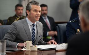 Secretary of Defense Pete Hegseth and Polish Deputy Prime Minister and Minister of Defense Wladyslaw Kosiniak-Kamysz participate in a bilateral exchange at the Pentagon, Washington, D.C., May 27, 2025. (DoD photo by U.S. Air Force Senior Airman Spencer Perkins)