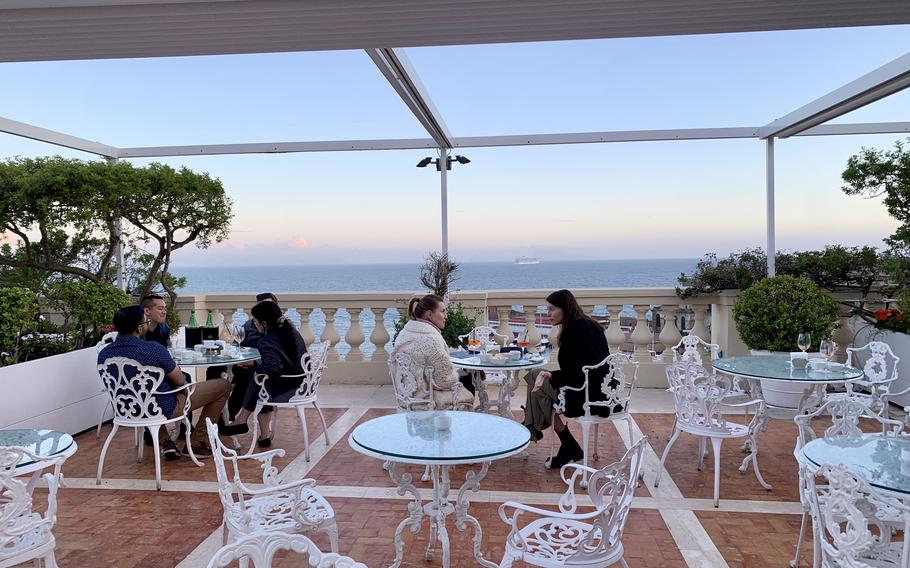 Terrazza La Dolce Vita at Naples' Hotel Excelsior, along the city's famed Lungomare, offers the ideal spot to have a cocktail and nosh while taking in panoramic views.