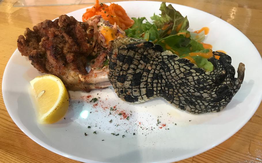 Gator’s Cajun Kitchen in Hiroshima, Japan, for a limited time offers an alligator claw dinner for 2,100 yen.