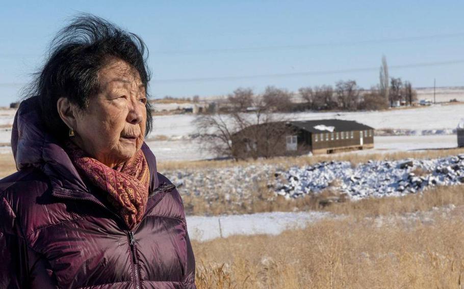 “I was raised here. I graduated from Twin Falls High School, graduated from Idaho State,” Karen Hirai Olen said while visiting the site of the Minidoka camp where she was born in 1943. “So I’m an Idahoan: Not by choice, but whatever.”