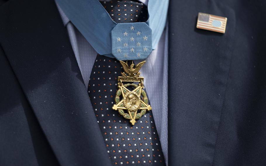 Medal of Honor is worn around the neck
