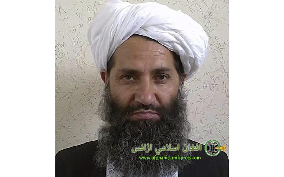 Haibatullah Akhundzada poses for a portrait in this undated photo from an unknown location. Akhundzada, the Taliban’s supreme leader, and his fellow ultraconservatives based in Kandahar are cracking down on social freedoms as their movement transitions from primarily waging an insurgency to governing a large, diverse country.