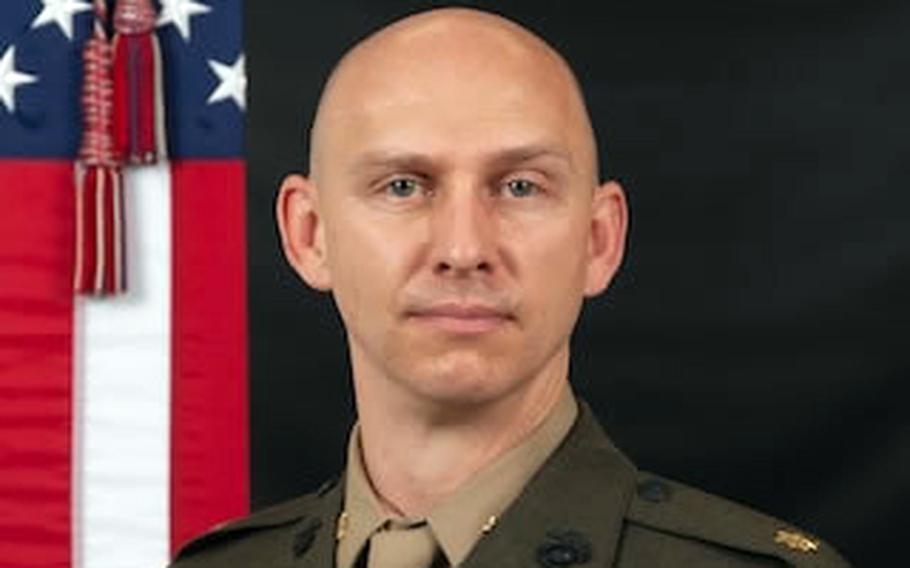 U.S. Marine Corps Maj. Tobin Lewis, 37, of Jefferson, Colo.