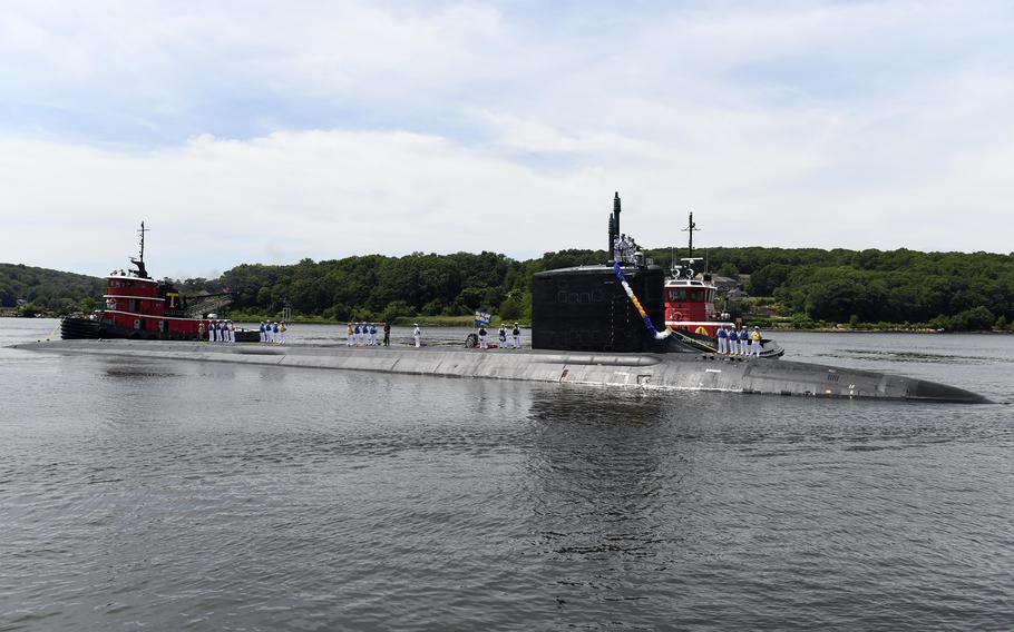 A submarine in the ocean
