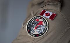 Royal Canadian Air Force OP IMPACT patch is shown in this undated photo. Sexual misconduct allegations in the Canadian military should be exclusively investigated and prosecuted by civilian authorities, a blistering report from a former Supreme Court justice concluded Monday.