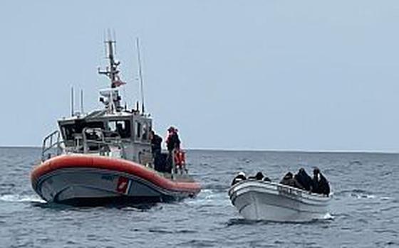 Nineteen migrants who were stranded in a disabled boat off the coast of Redondo Beach, California, were rescued by the Coast Guard on Saturday, August 20, 2022. 