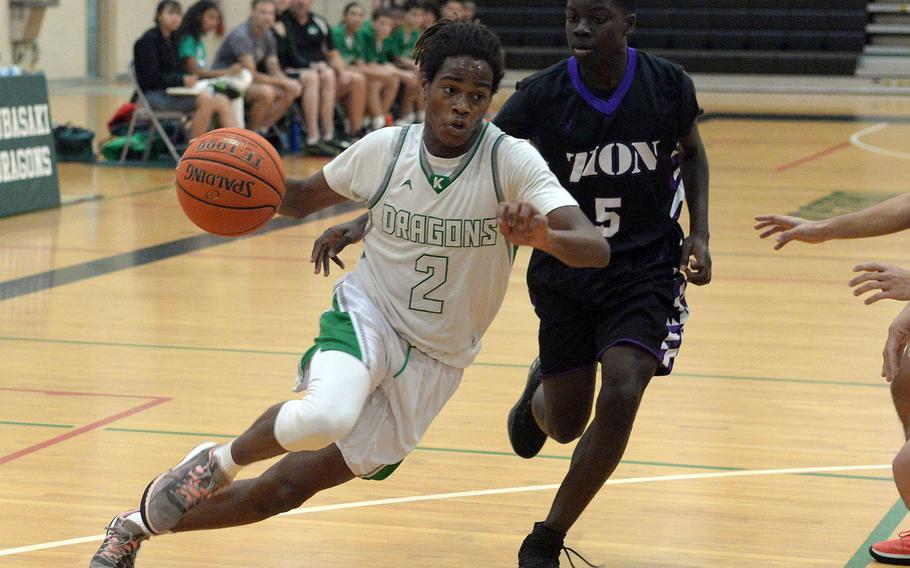 Carlos Cadet is one of two juniors returning to Kubasaki's boys basketball's starting lineup.