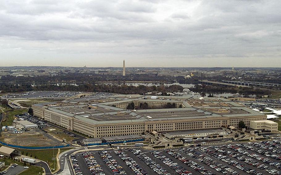 An aerial view of the headquarters of the United States Department of Defense located between the Potomac River and Arlington National Cemetery. President Joe Biden’s defense spending proposal met an onslaught of criticism from congressional Republicans upon its release Monday for failing, they say, to adequately address escalating inflation and the West’s standoff with Russia over Ukraine.