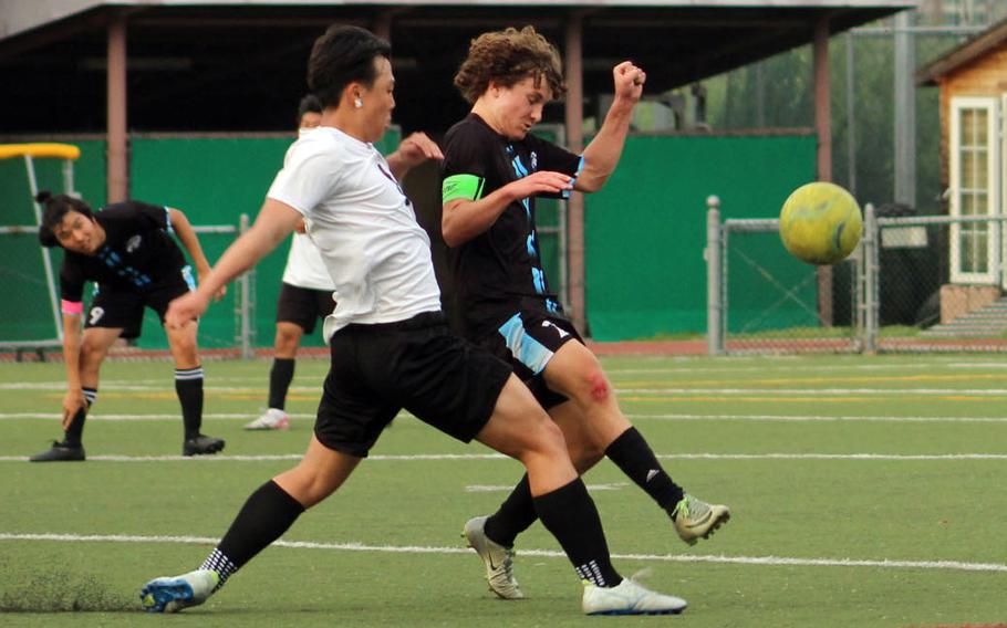 David Tak and Daegu are after their first Far East D-II soccer banner in school history; Reid Iverson and Osan haven't won one since 2005.