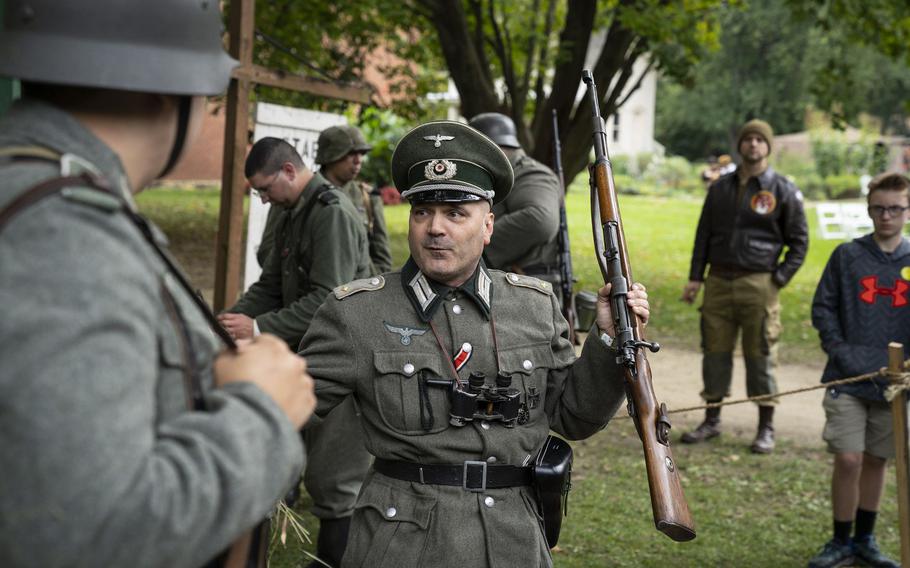 World War II reenactor Dave Fornell of Elgin at the Rockford World War II Days event at Midway Village Museum on Sept. 24, 2022, in Rockford, Ill.