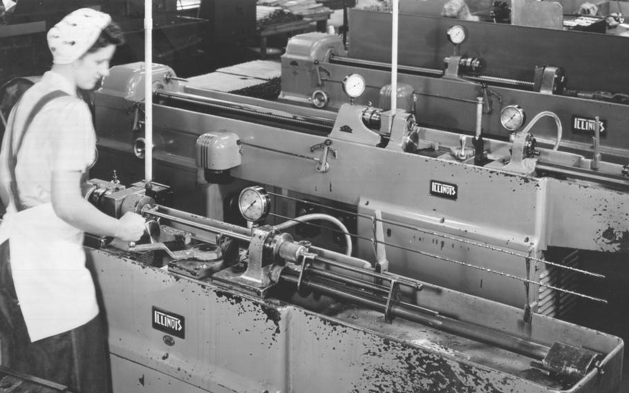 Many women worked in manufacturing at Rock Island Arsenal in Illinois during World War I and World War II. 