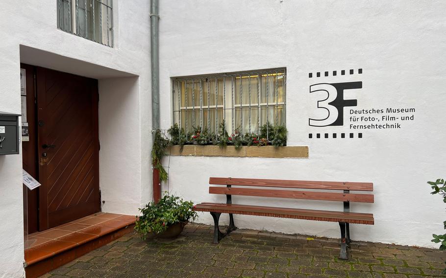 The entrance to the 3F German Film and Photo Technology Museum is tucked away in a small alley in historic Deidesheim, Germany. The museum houses one of Germany's largest collections of photography and film technology artifacts.