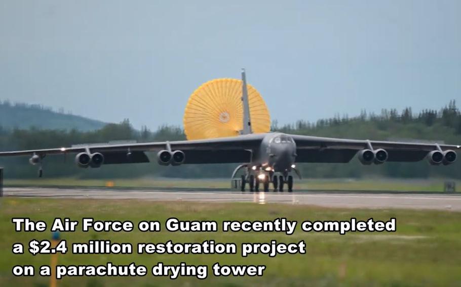 The Air Force on Guam recently completed a $2.4 million restoration project on a parachute drying tower that’s having a significant impact on bomber task force missions.