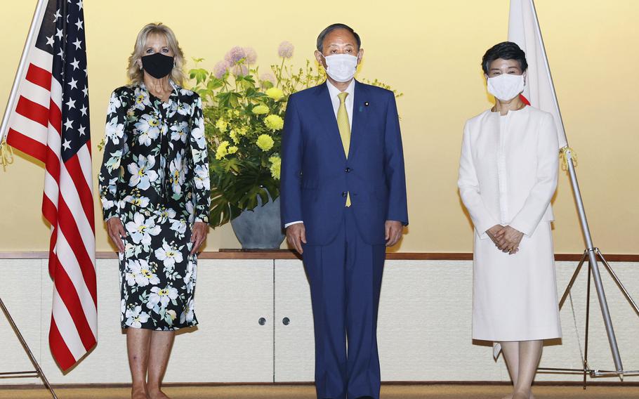First lady of the U.S. Jill Biden embarked on her first solo international trip as first lady, leading a U.S. delegation to the Olympic Games in Tokyo, where the coronavirus is surging and COVID-19 infections have climbed to a six-month high.